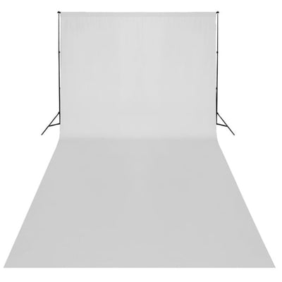 Vidaxl achtergrond zonder standaard 600x300 cm katoen wit