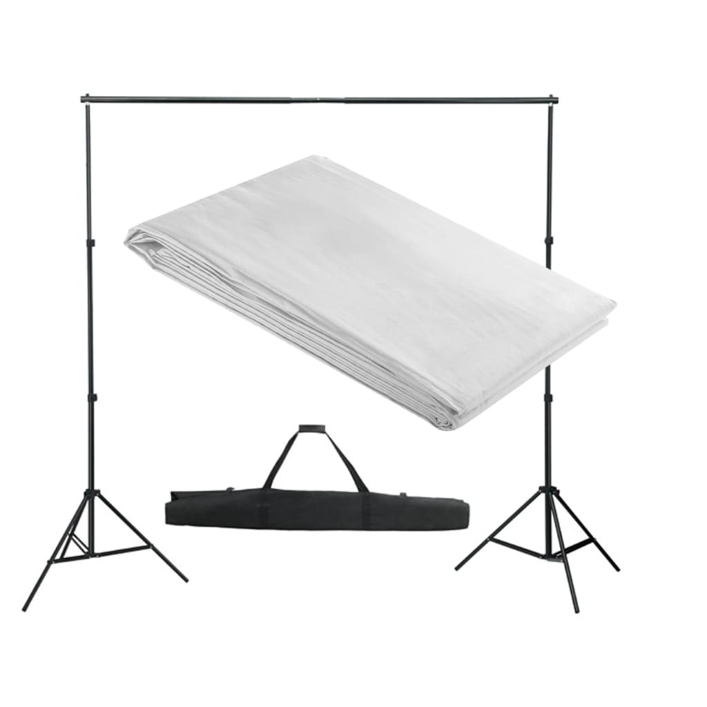 Vidaxl achtergrondsysteem 300x300 cm wit