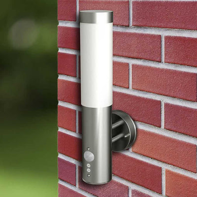 Vidaxl buitenwandlampen 2 st. met sensor roestvrij staal