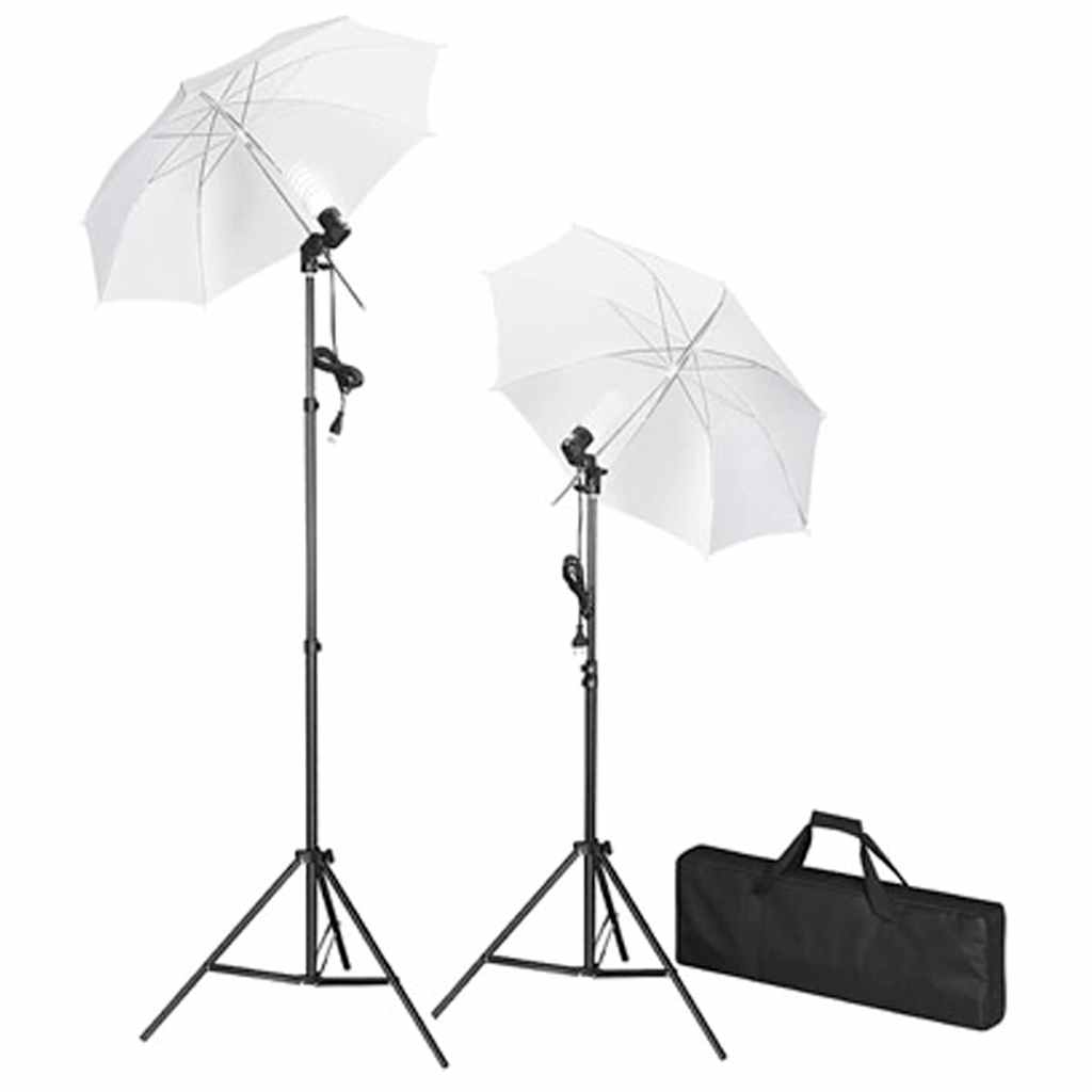 Vidaxl studioset met zwarte achtergrond en lampen 600x300 cm