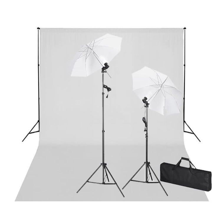 Vidaxl studioset met witte achtergrond en lampen 600x300 cm