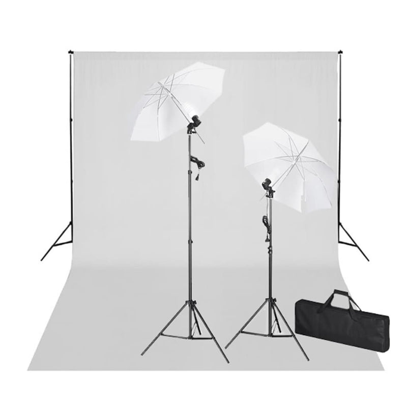 Vidaxl studioset met witte achtergrond en lampen 600x300 cm