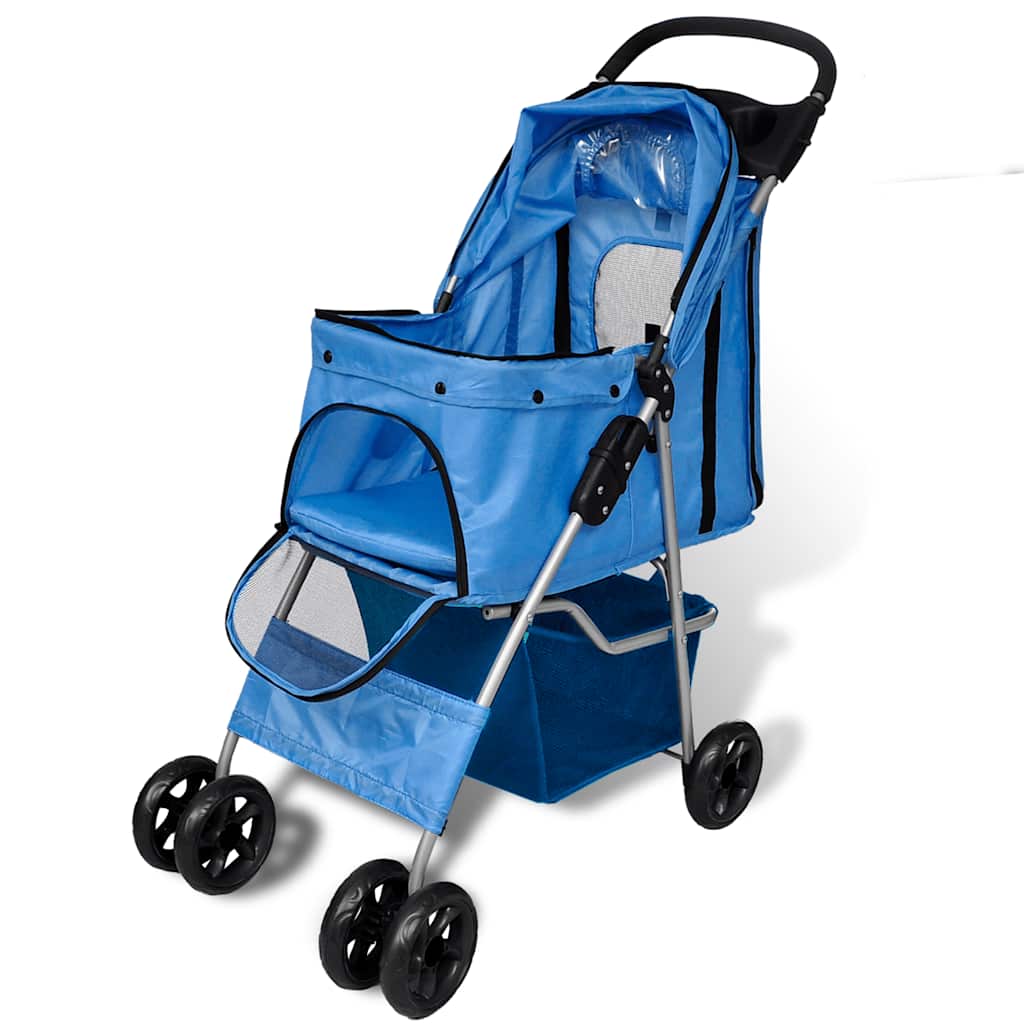 Vidaxl wandelwagen voor hond blauw