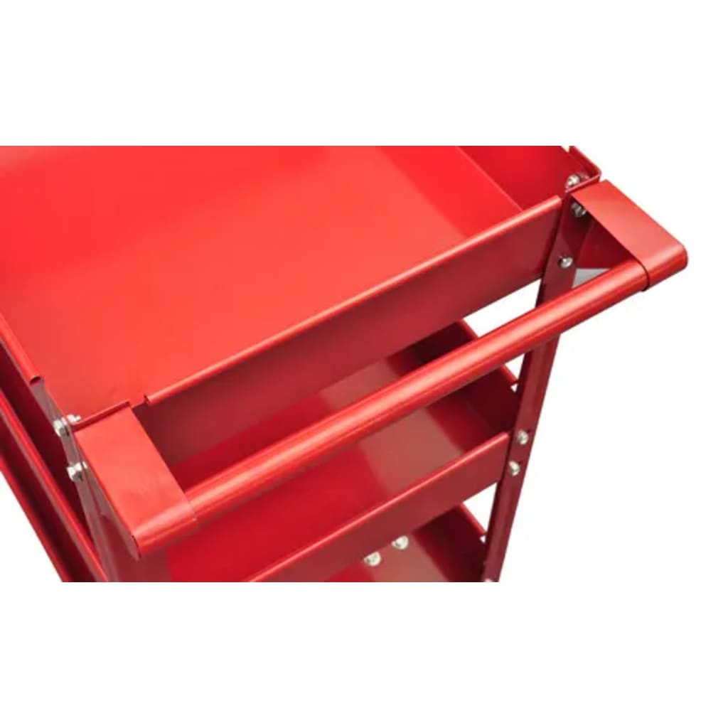 Vidaxl gereedschapswagen 100 kg rood