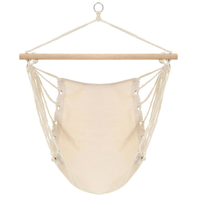 Vidaxl hangstoel creme wit (large)