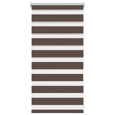 Vidaxl zebra rolgordijn 40,9x100 cm stofbreedte 36,7 cm koffiebruin