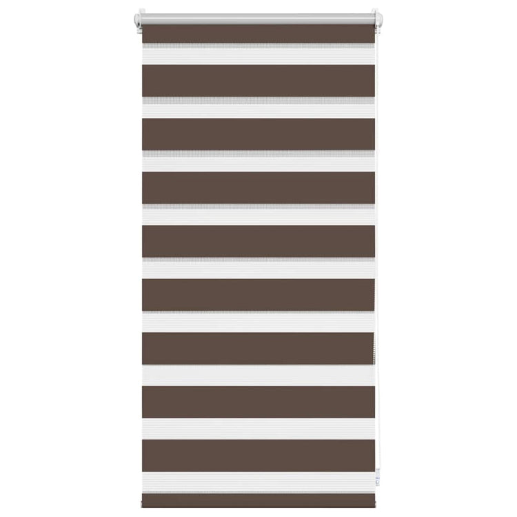 Vidaxl zebra rolgordijn 40,9x100 cm stofbreedte 36,7 cm koffiebruin