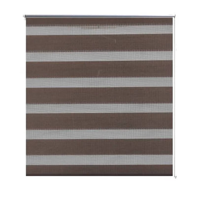 Vidaxl zebra rolgordijn 50,9x100 cm stofbreedte 46,7 cm koffiebruin