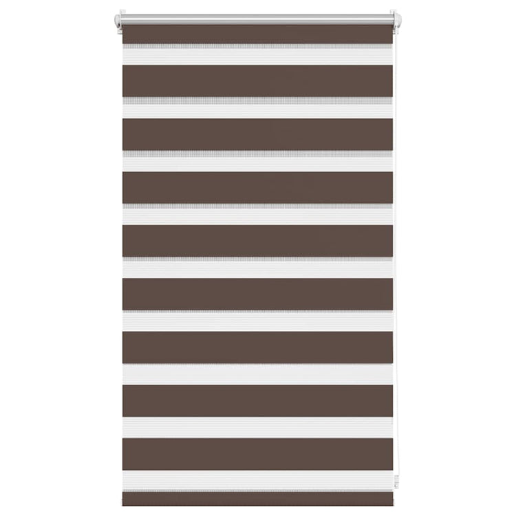 Vidaxl zebra rolgordijn 50,9x100 cm stofbreedte 46,7 cm koffiebruin