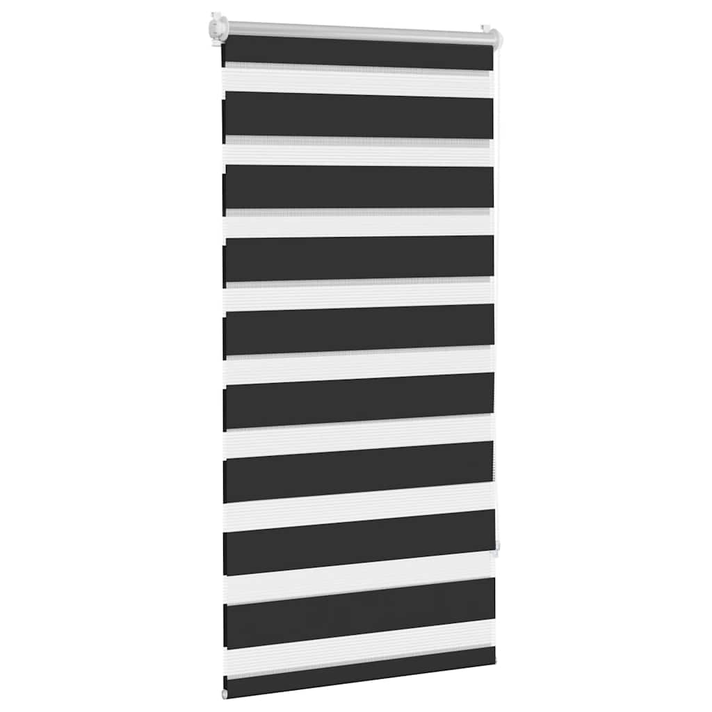 Vidaxl zebra rolgordijn 60,9 x 120 cm stofbreedte 56,7 cm zwart