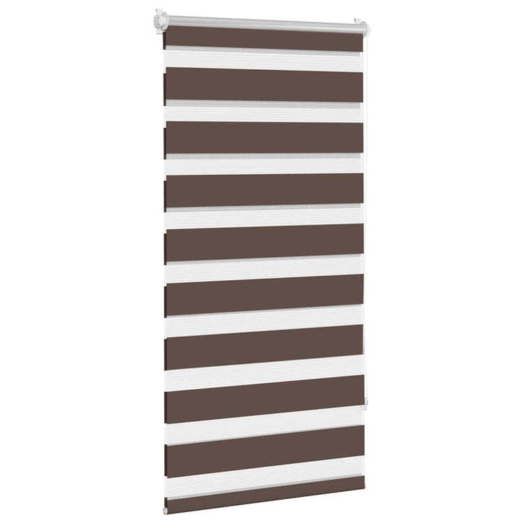Vidaxl zebra rolgordijn 60,9 x 120 cm stofbreedte 56,7 cm koffiebruin