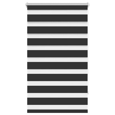 Vidaxl zebra rolgordijn 70,9 x 120 cm stofbreedte 66,7 cm zwart