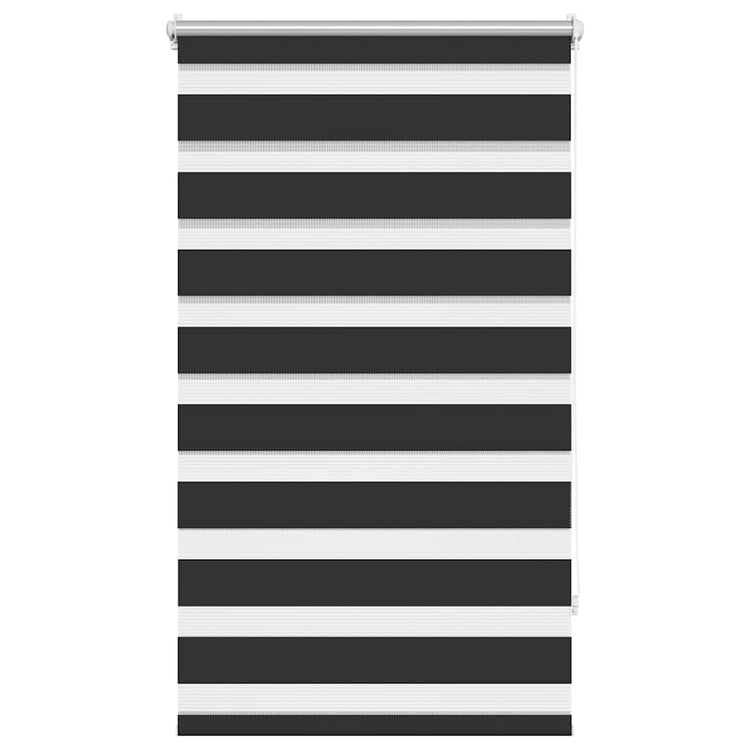 Vidaxl zebra rolgordijn 70,9 x 120 cm stofbreedte 66,7 cm zwart