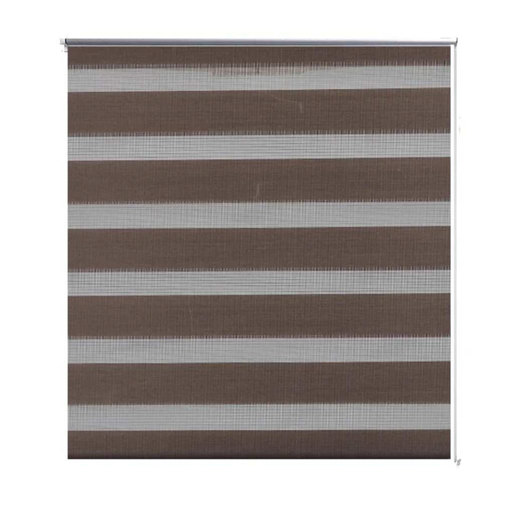 Vidaxl zebra rolgordijn 70,9 x 120 cm stofbreedte 66,7 cm koffiebruin