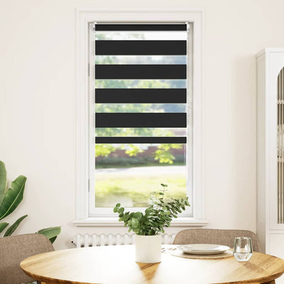 Vidaxl zebra rolgordijn 80,9 x 150 cm stofbreedte 76,7 cm zwart