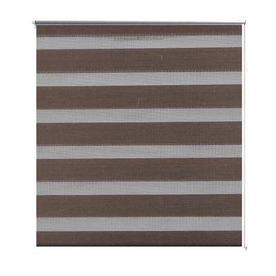 Vidaxl zebra rolgordijn 80,9 x 150 cm stofbreedte 76,7 cm koffiebruin