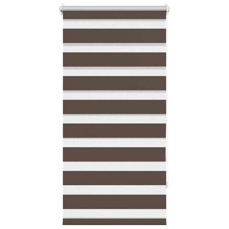 Vidaxl zebra rolgordijn 80,9 x 150 cm stofbreedte 76,7 cm koffiebruin