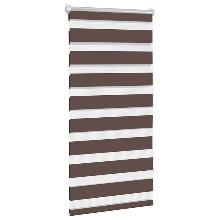 Vidaxl zebra rolgordijn 80,9 x 150 cm stofbreedte 76,7 cm koffiebruin