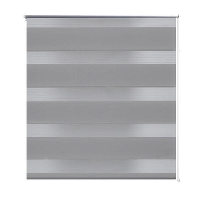 Vidaxl zebra rolgordijn 80,9 x 175 cm stofbreedte 76,7 cm grijs