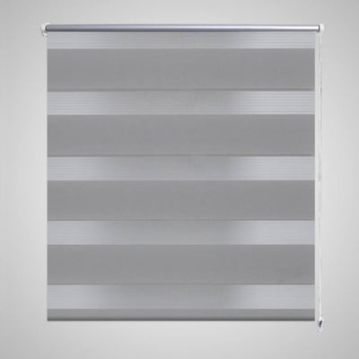 Vidaxl zebra rolgordijn 80,9 x 175 cm stofbreedte 76,7 cm grijs