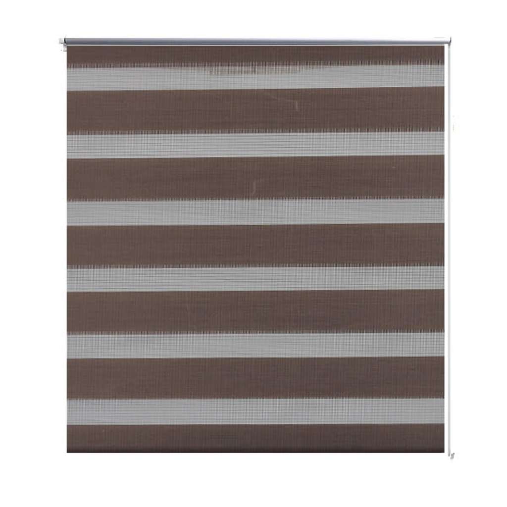 Vidaxl zebra rolgordijn 80,9 x 175 cm stofbreedte 76,7 cm koffiebruin