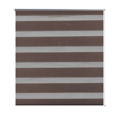 Vidaxl zebra rolgordijn 80,9 x 175 cm stofbreedte 76,7 cm koffiebruin