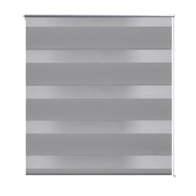 Vidaxl zebra rolgordijn 90,9 x 150 cm stofbreedte 86,7 cm grijs