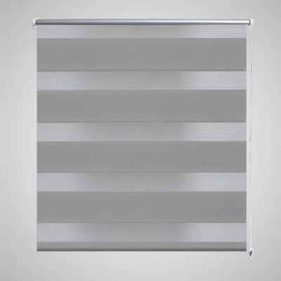 Vidaxl zebra rolgordijn 90,9 x 150 cm stofbreedte 86,7 cm grijs