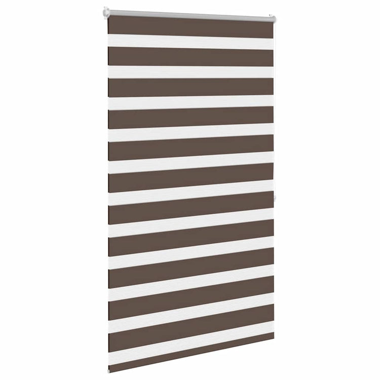 Vidaxl zebra rolgordijn 100,9 x 175 cm stofbreedte 96,7 cm koffiebruin