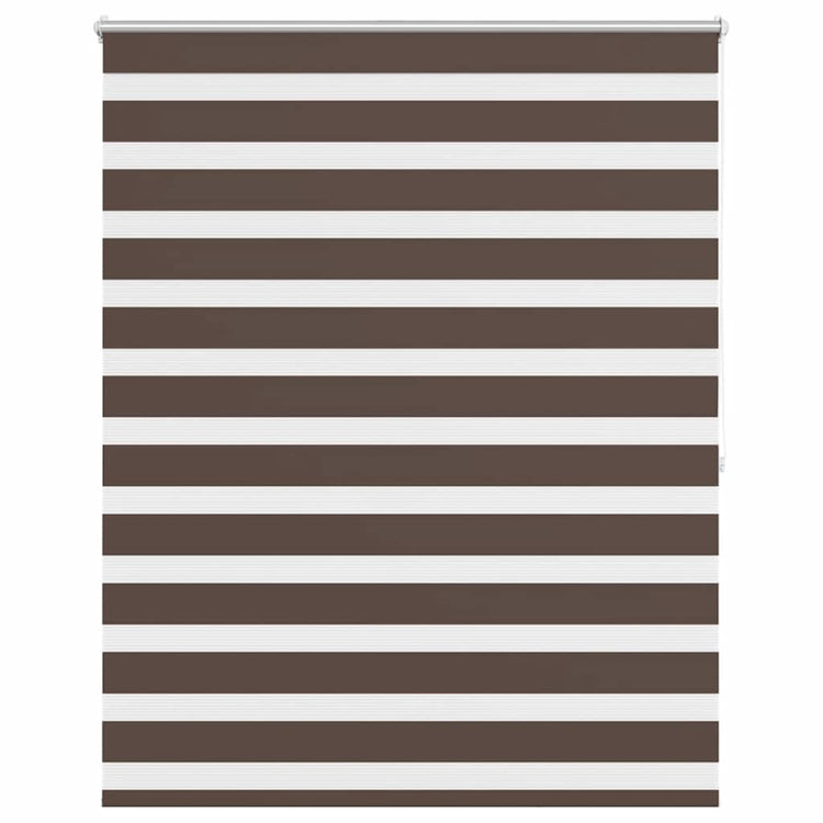 Vidaxl zebra rolgordijn 120,9 x 175 cm stofbreedte 116,7 cm koffiebruin