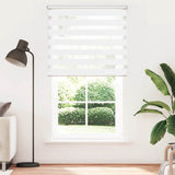 Vidaxl zebra rolgordijn 120,9 x 230 cm stofbreedte 116,7 cm wit - afbeelding 1