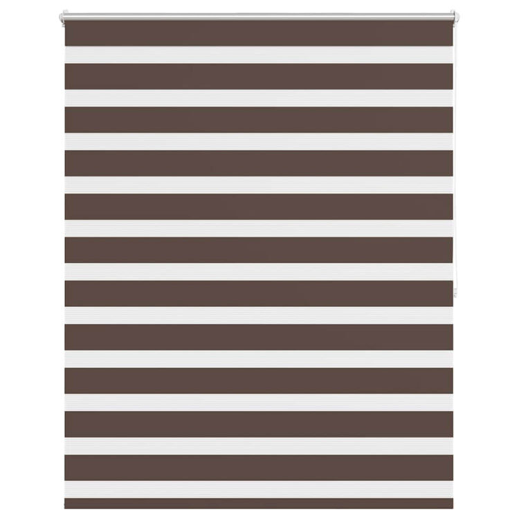 Vidaxl zebra rolgordijn 140,9 x 175 cm stofbreedte 136,7 cm koffiebruin