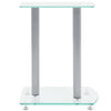 Vidaxl aluminium luidsprekerstandaards transparant veiligheidsglas 2st