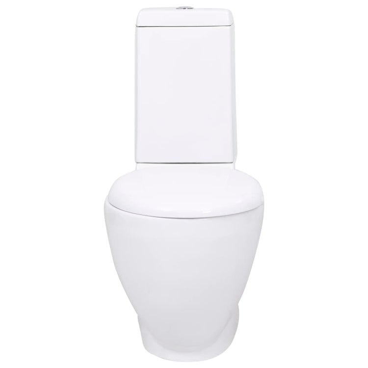 VidaXL Toilet met afvoer achter keramiek wit