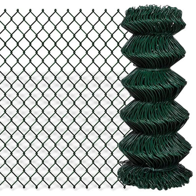 Vidaxl gaashek 0,8x15 m staal groen