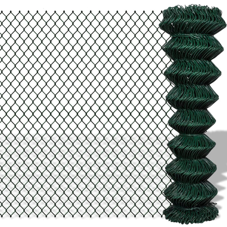 Vidaxl gaashek 1,5x15 m staal groen