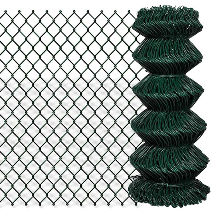 Vidaxl gaashek 0,8x25 m staal groen