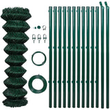 VidaXL Gaashek met palen 0,8x25 m staal groen - afbeelding 2