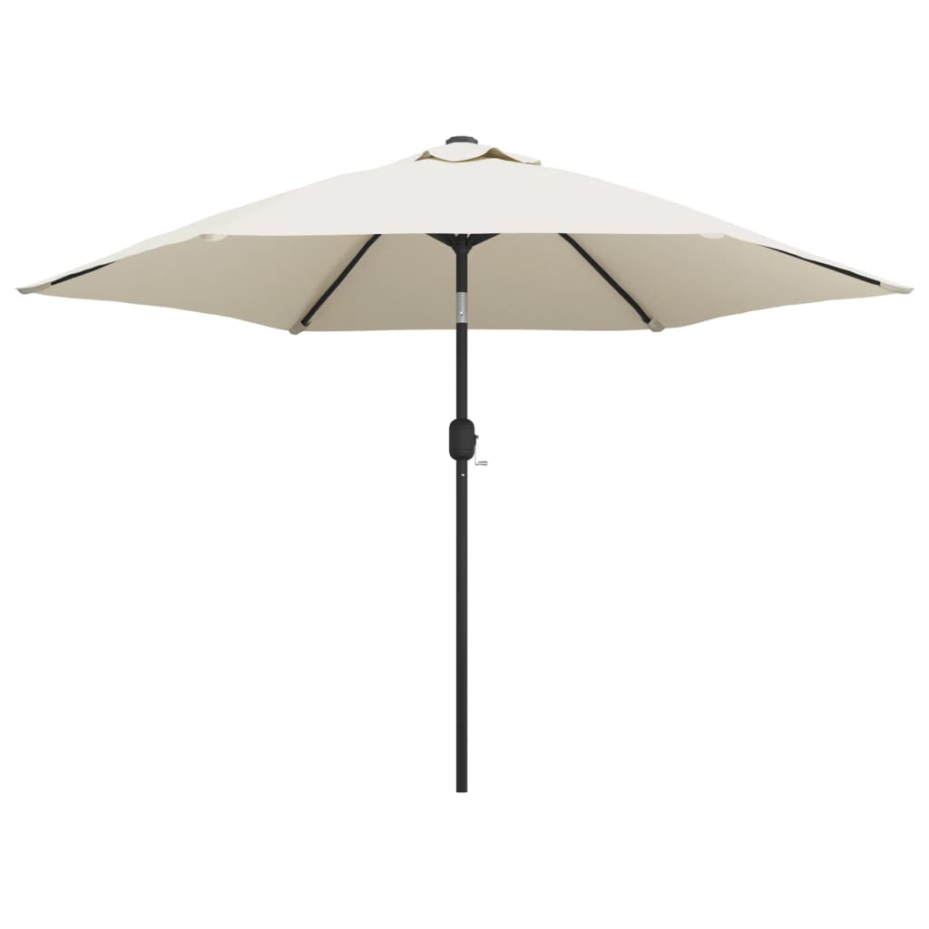 Vidaxl parasol met stalen paal 3 m zandwit