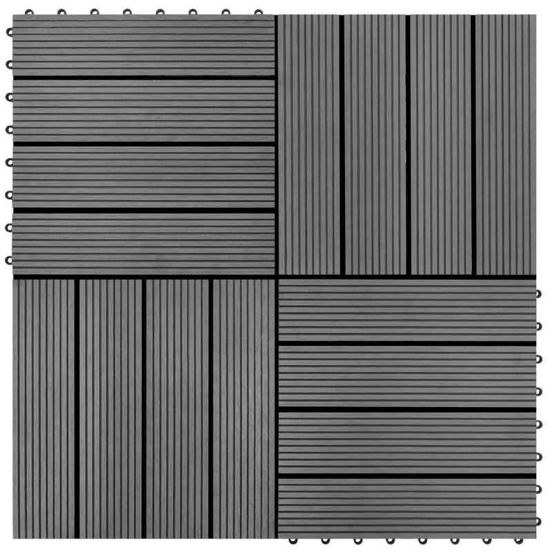 Vidaxl hkc tegels grijs 30x30 cm 1m² 11 st