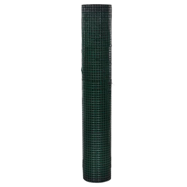 Vidaxl kippengaas 10x1 m gegalvaniseerd staal met pvc-coating groen