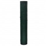 Vidaxl kippengaas 25x1 m gegalvaniseerd staal met pvc-coating groen - afbeelding 2