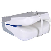 Vidaxl bootstoel met blauw-wit kussen inklapbaar 41x36x48 cm - afbeelding 3