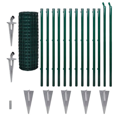 VidaXL Hek 25x1,2 m staal groen