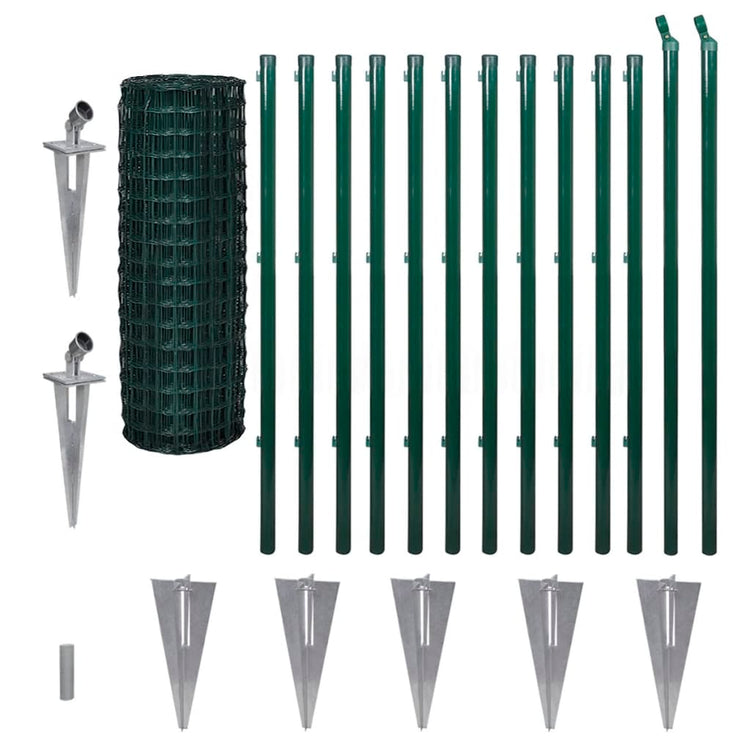 VidaXL Hek 25x1,2 m staal groen