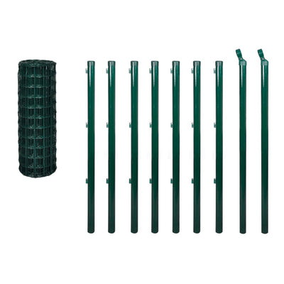 Vidaxl eurohek 10x1,0 m staal groen