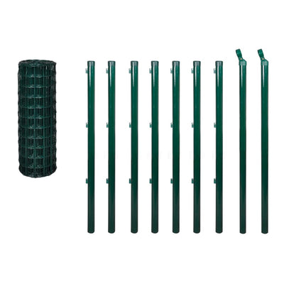 Vidaxl eurohek 10x1,2 m staal groen