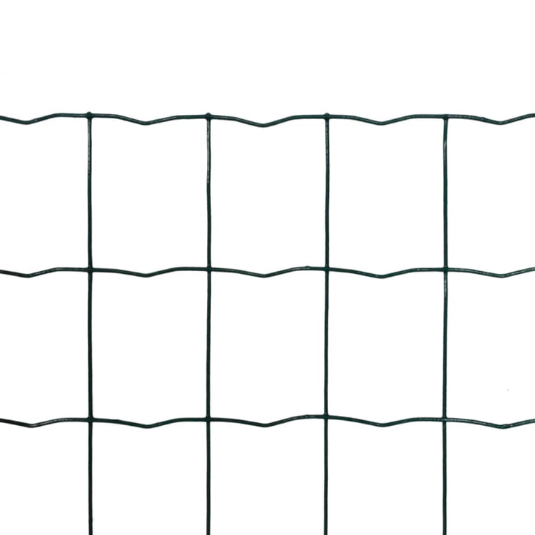 Vidaxl euro hek 10x0,8 m staal groen
