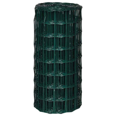 Vidaxl euro hek 10x0,8 m staal groen