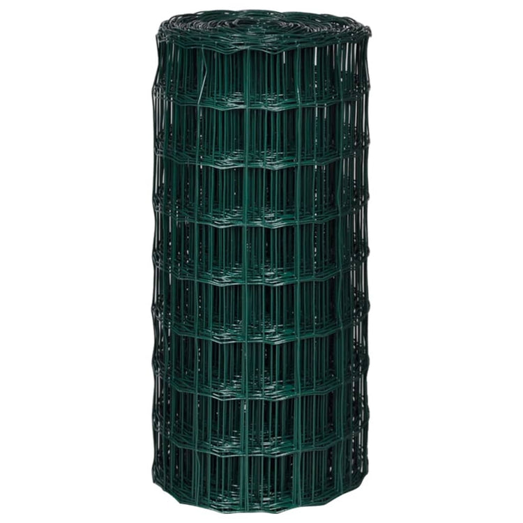 Vidaxl euro hek 10x0,8 m staal groen